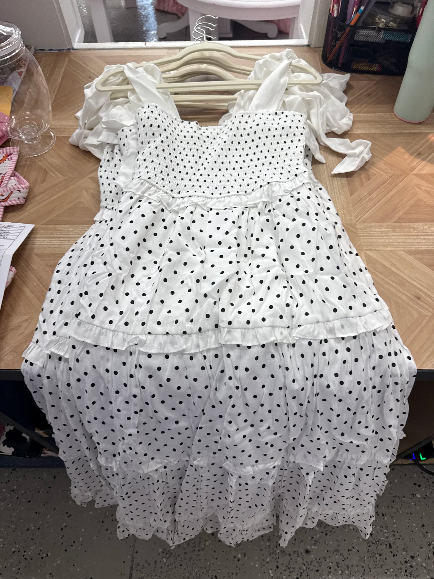 Polkadot maxi dress!