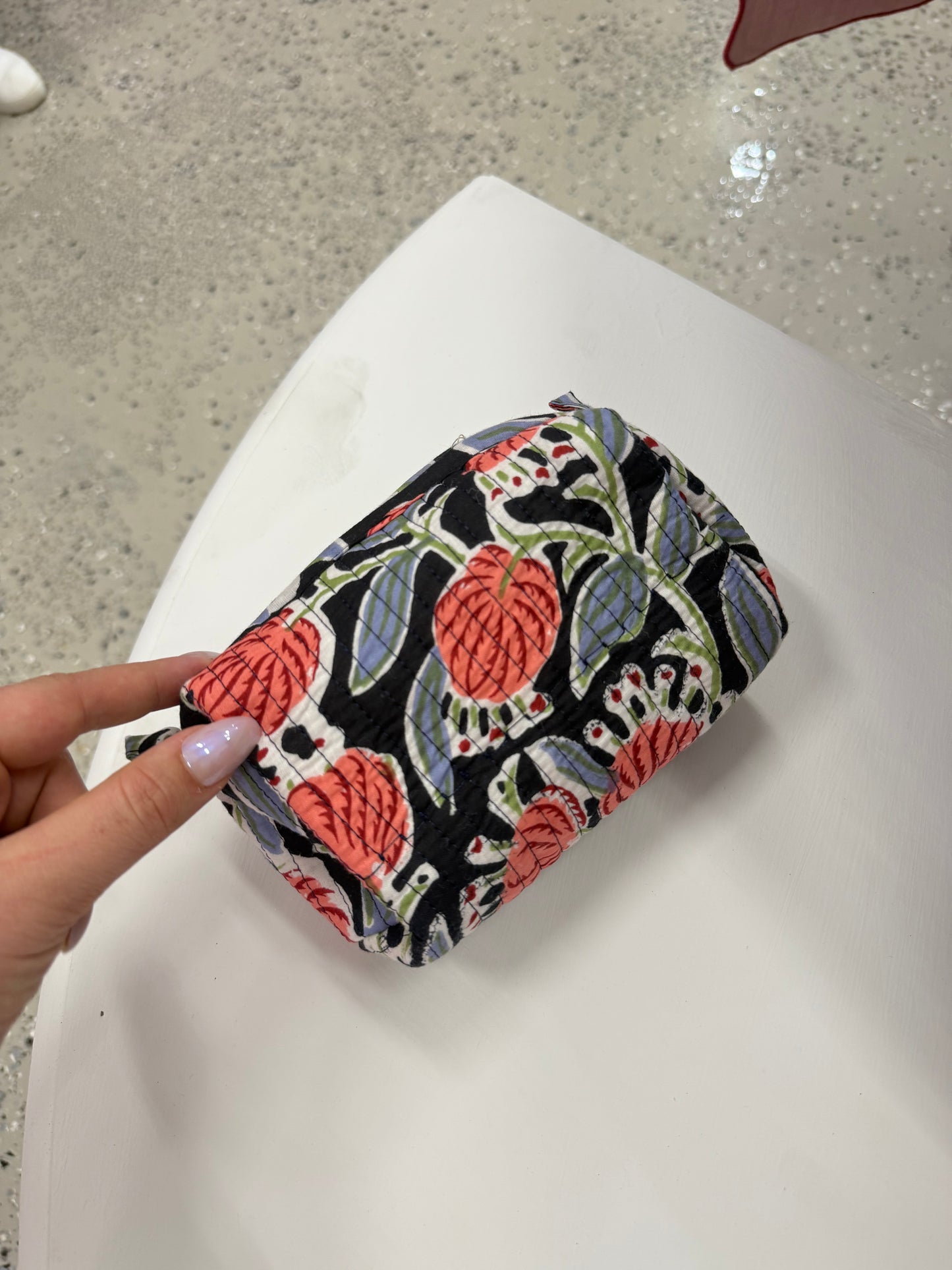 3 N 1 Makeup bags (Coral Denim )