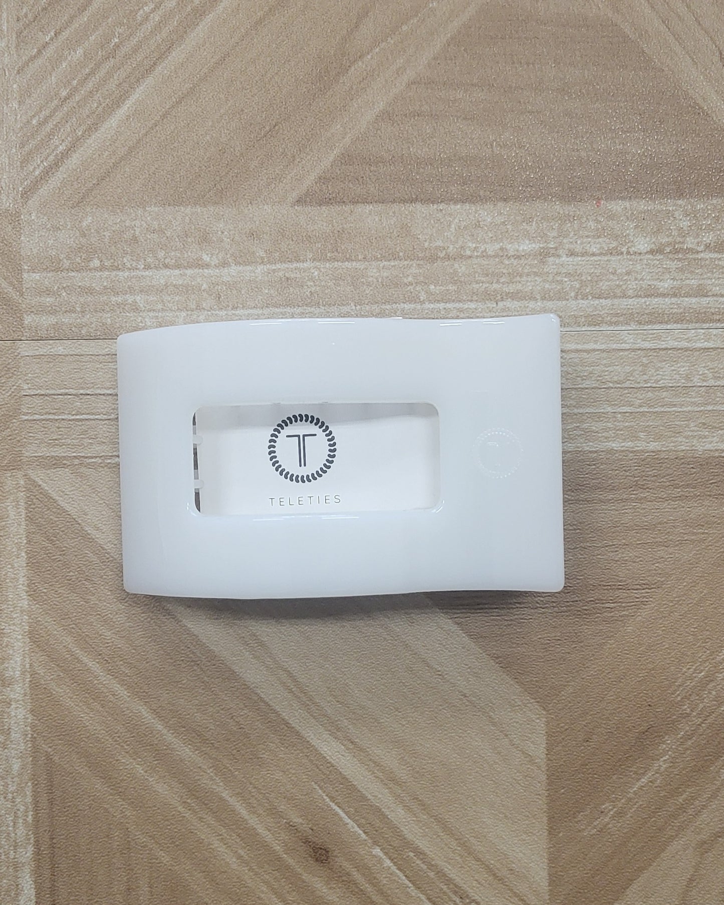 TT Medium Rectangle Flat Clip, Coconut White