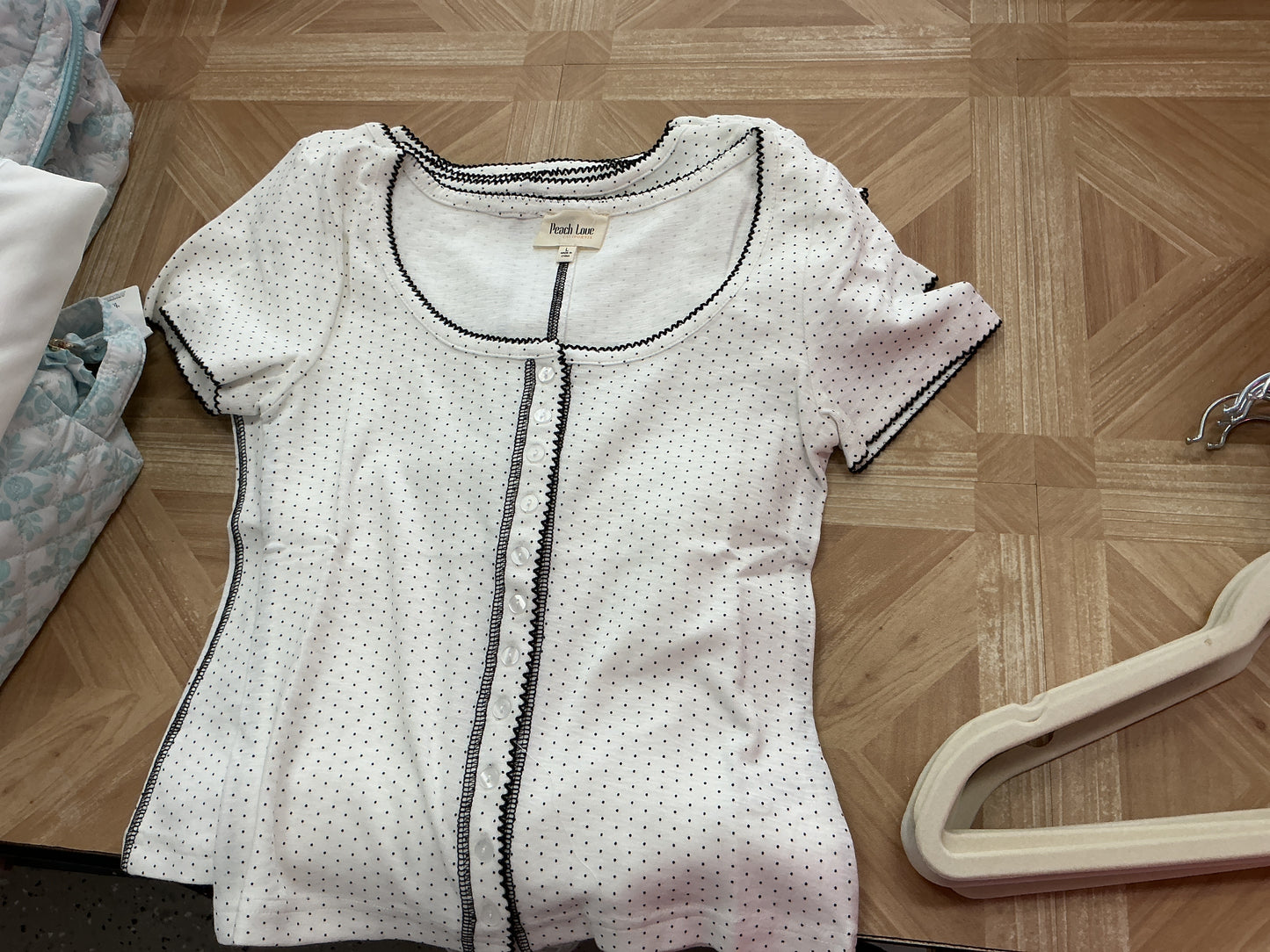 Polka dot baby tee