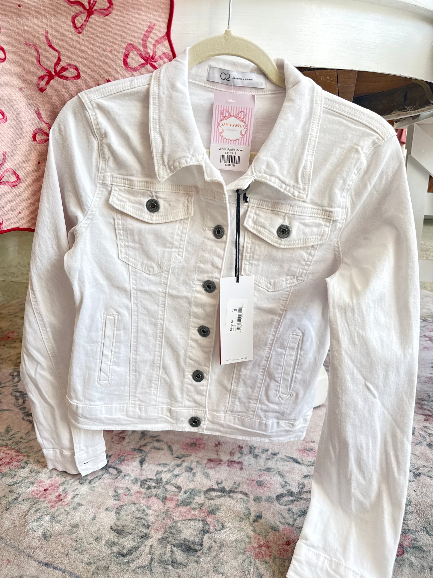 White denim jacket