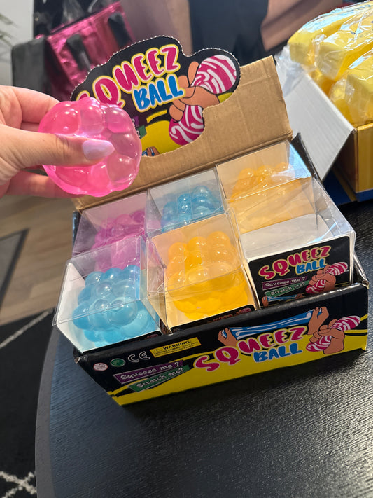 Multicolored squish ball cubes