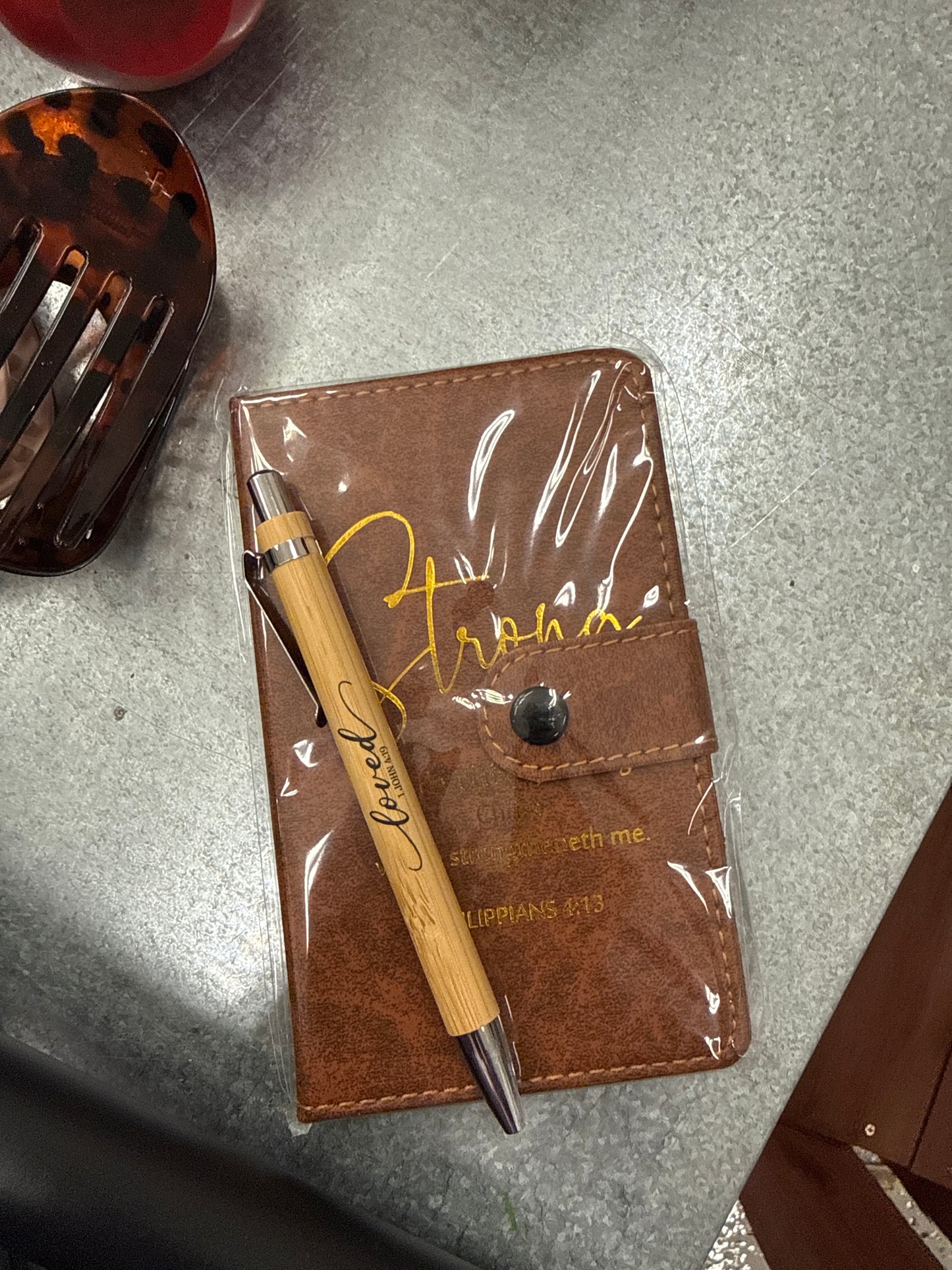 Note book and pen