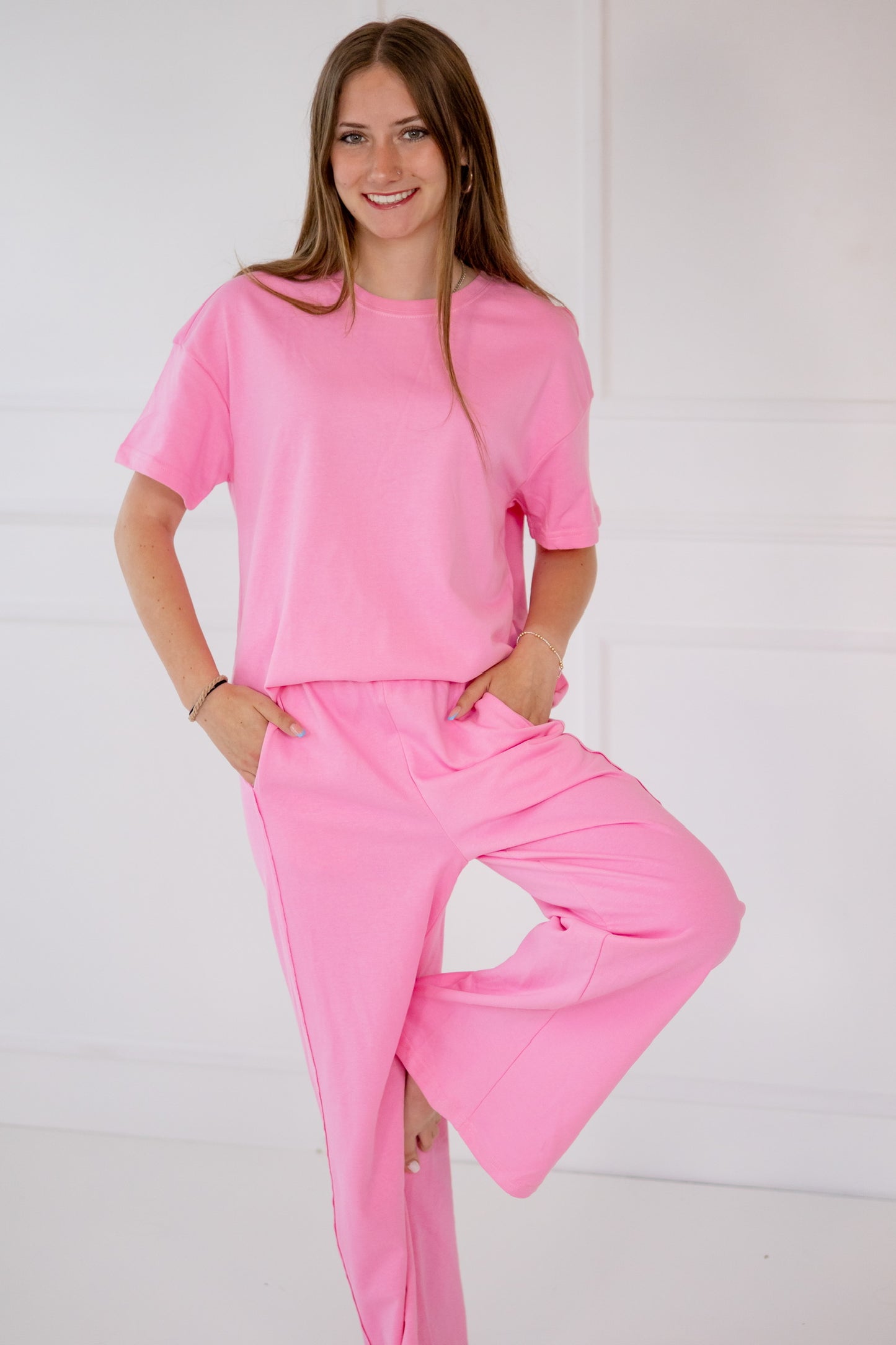 Bubblegum long pants set