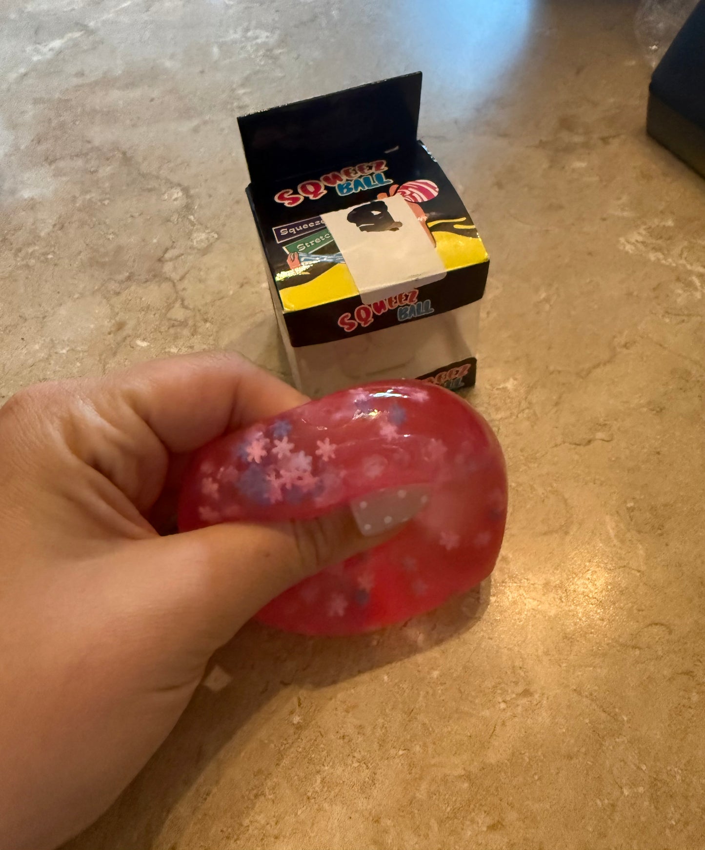 Pink sprinkle Squishy cube