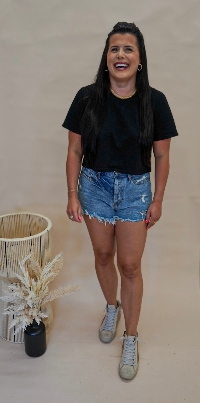 Black baby tee