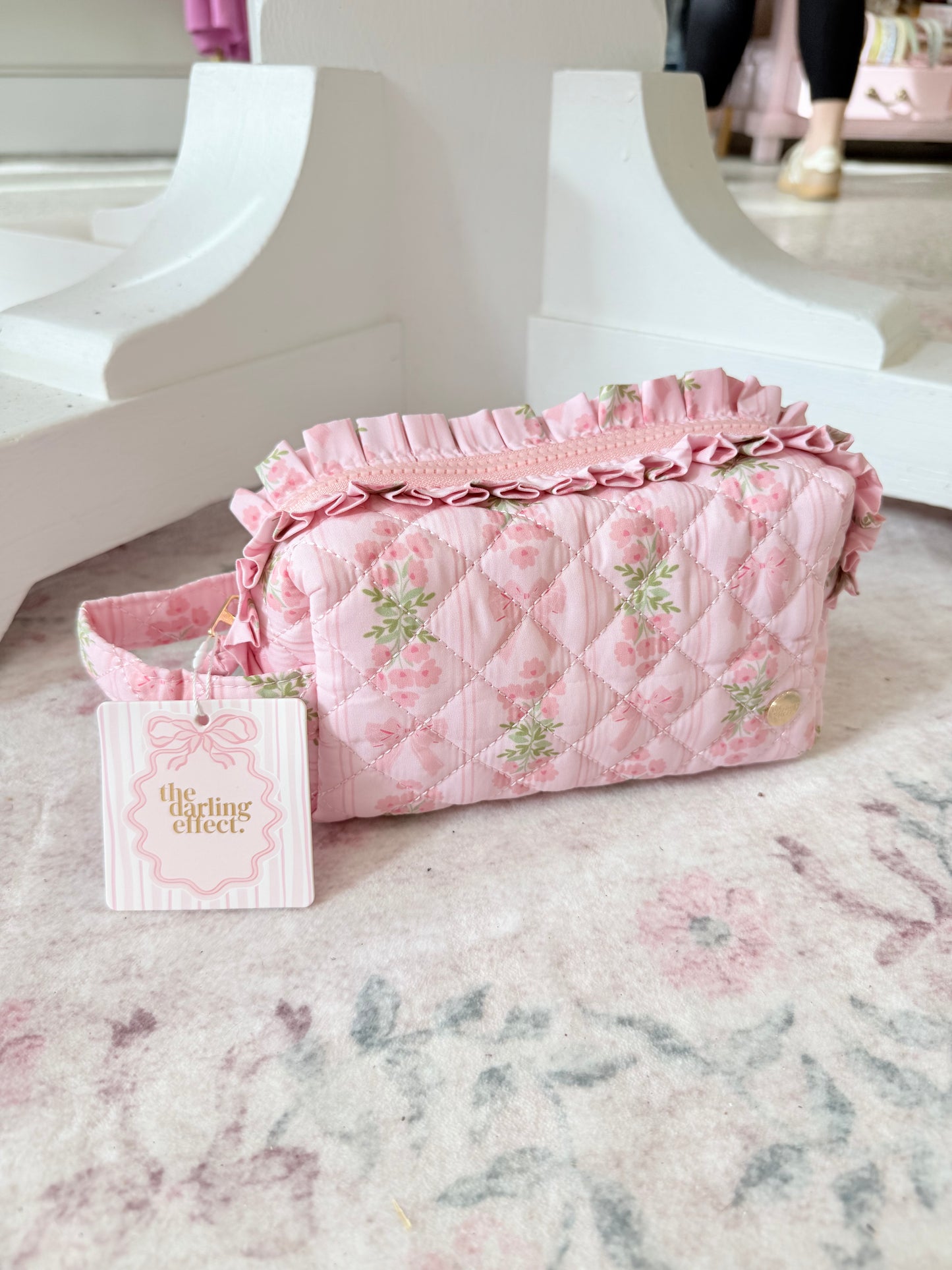 Essentials Quilted Cosmetic Pouch - Oh So Fancy Pink