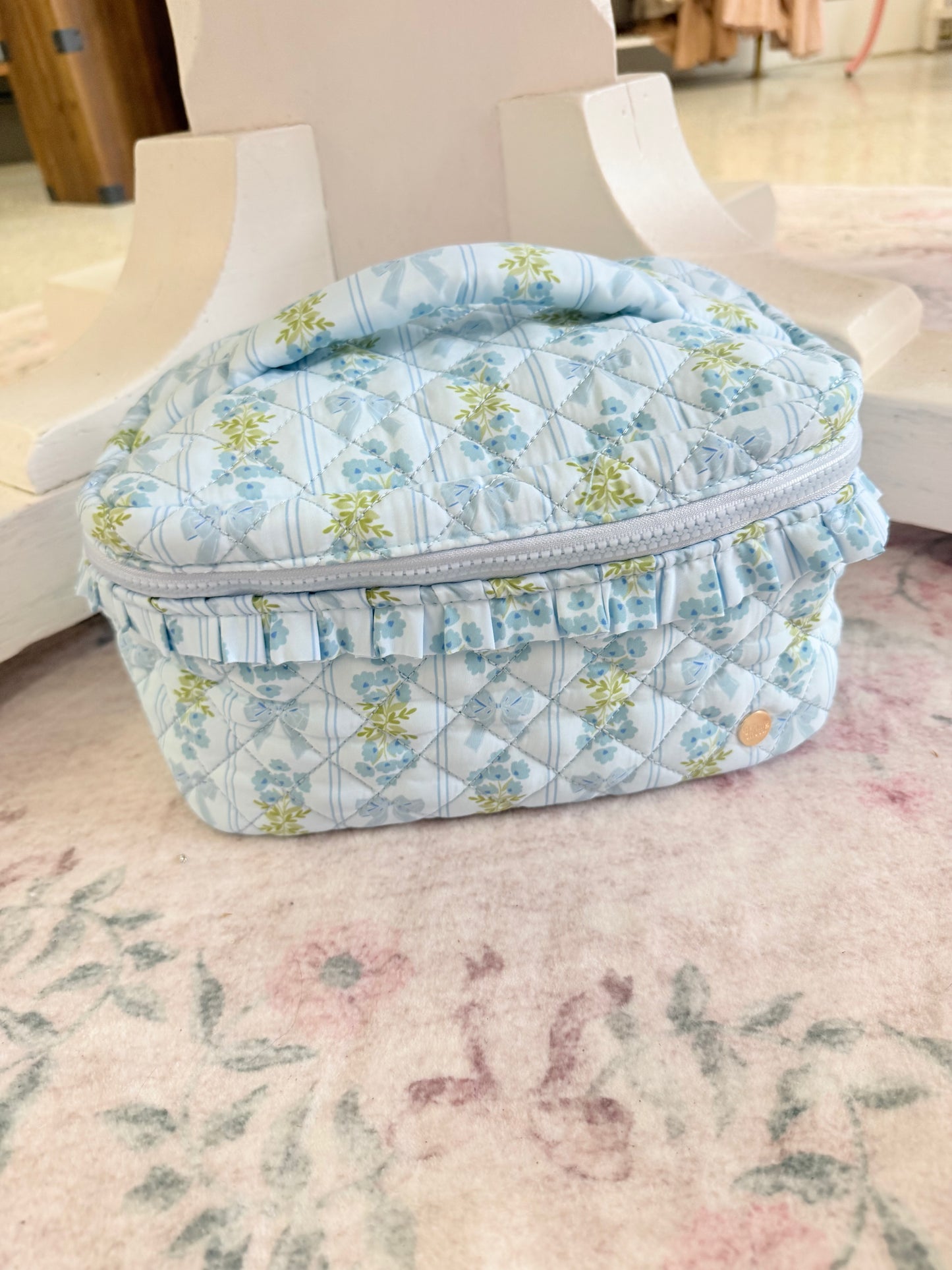 Glam & Go Quilted Cosmetic Bag - Oh So Fancy Blue