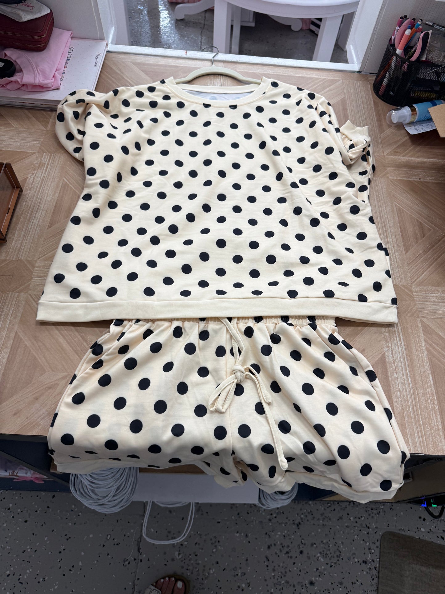 Polkadot short sleeve set