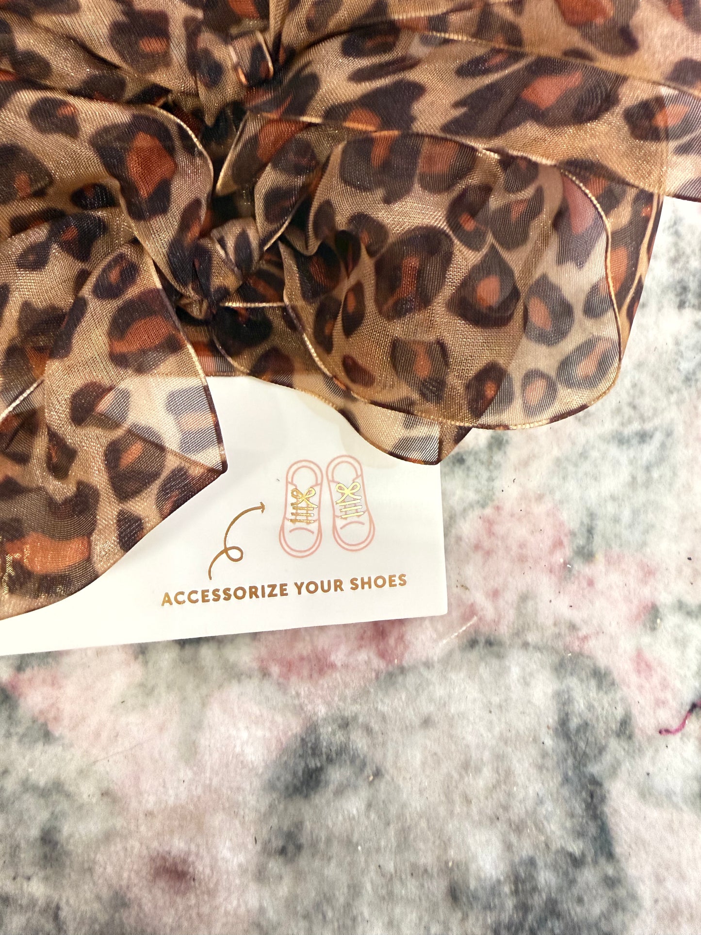 Step It Up Shoelaces - Sheer Cheetah