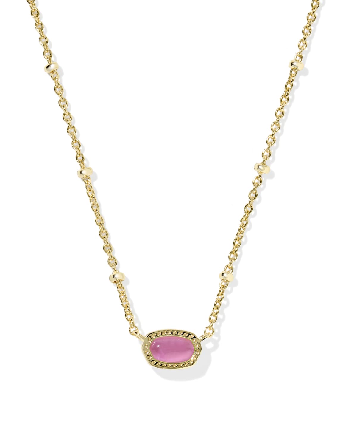 Mini Elisa Necklace, Gold/Azalea
