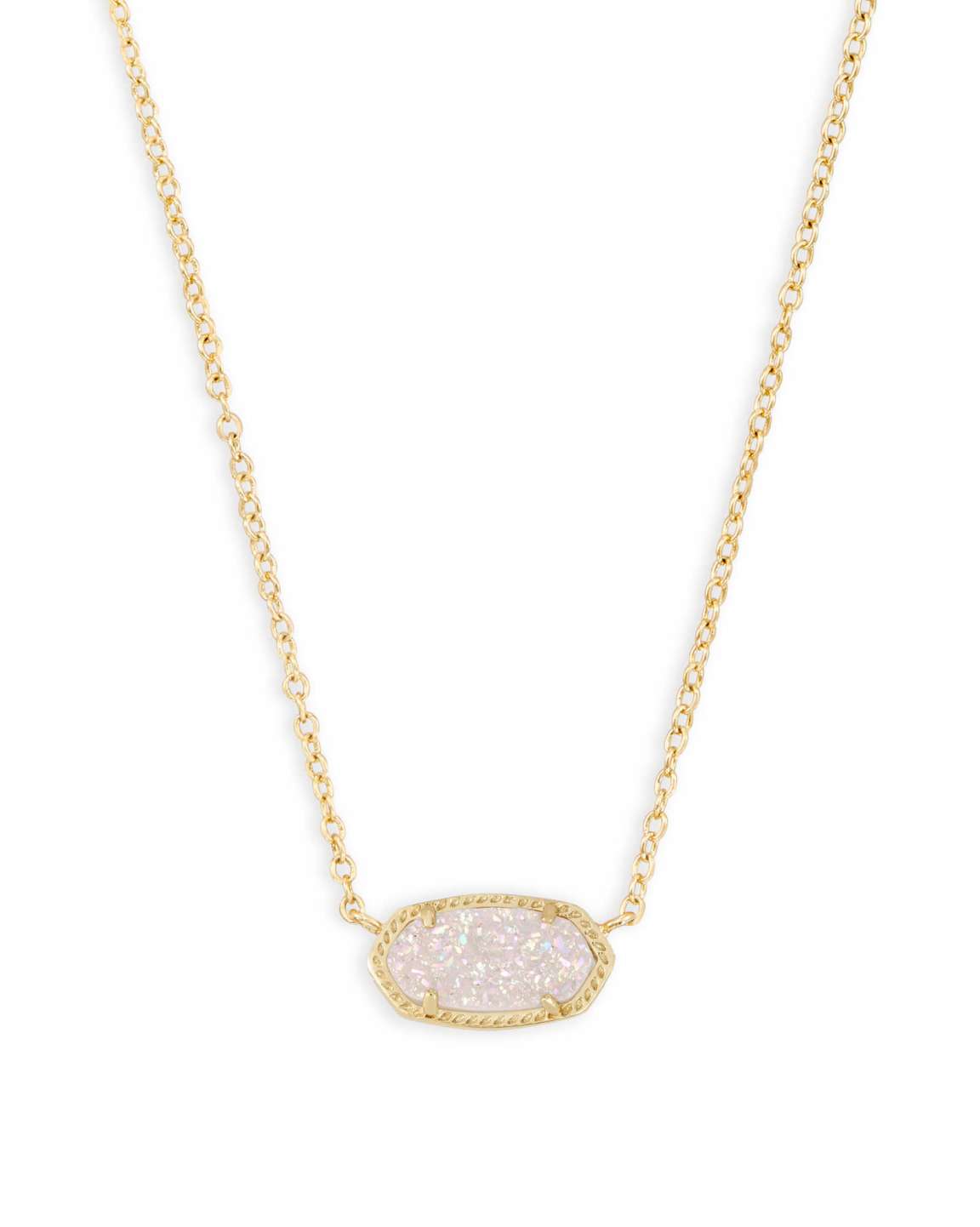 Elisa Necklace, Gold/Iri Drusy