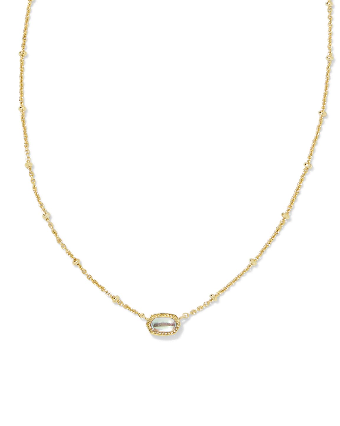 Mini Elisa Necklace, Gold/Dichroic