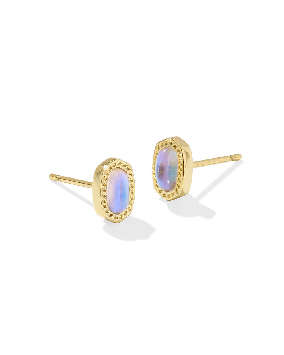Mini Ellie Earrings, Gold/Dichroic
