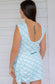 Floral athletic dress blue/teal