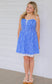 Blue gingham mini dress