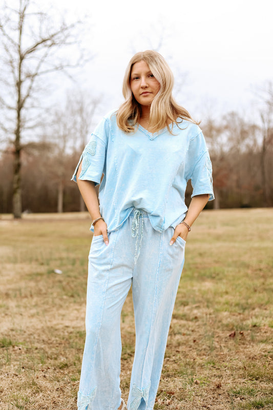 Baby BLUE BOW detailed set!