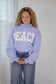 Beach/Lake Reversible CROP Mock Neck Sweatshirt, Lt. Blue