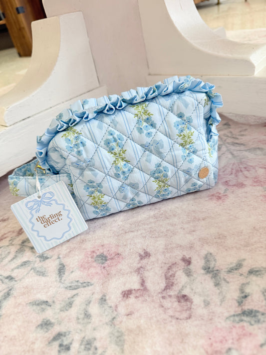Essentials Quilted Cosmetic Pouch - Oh So Fancy Blue