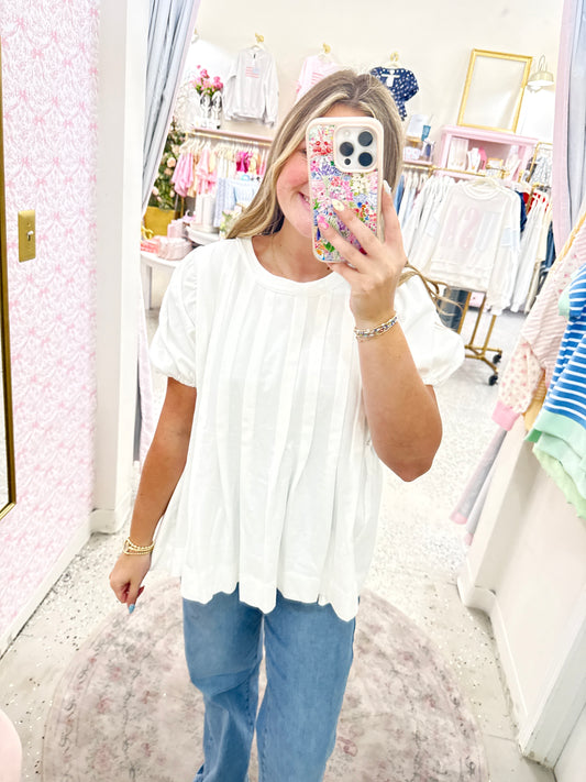 White delight tailored tee