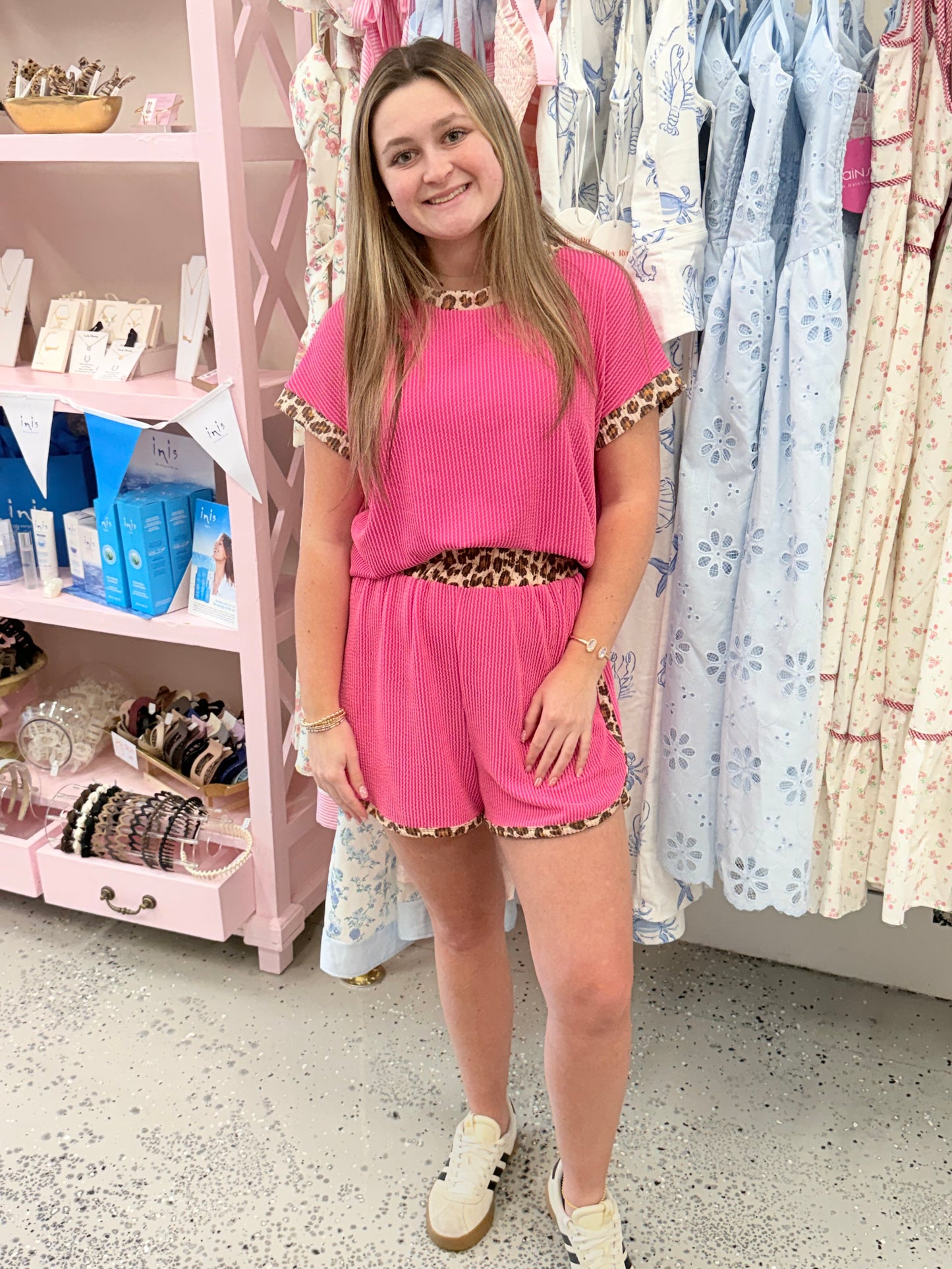 Hot Pink Cheetah set ￼