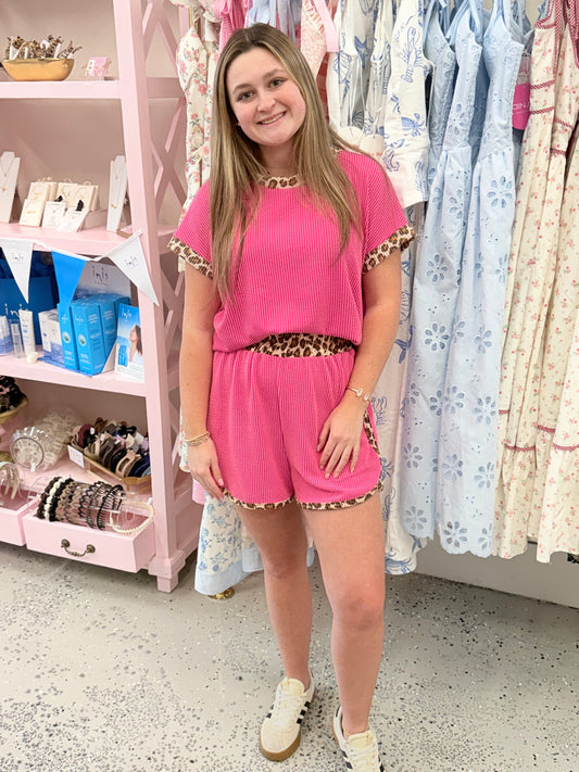 Hot Pink Cheetah set ￼