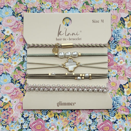 Glimmer, K'lani Hair Tie/Bracelet Set