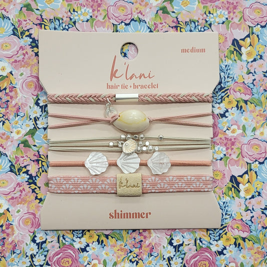 Shimmer, K'lani Hair Tie/Bracelet Set