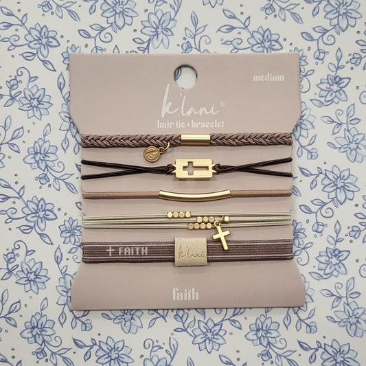 Faith, K'lani Hair Tie/Bracelet Set