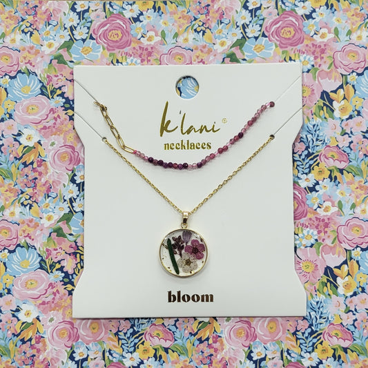 Bloom, K'lani Pressed Flower Necklace