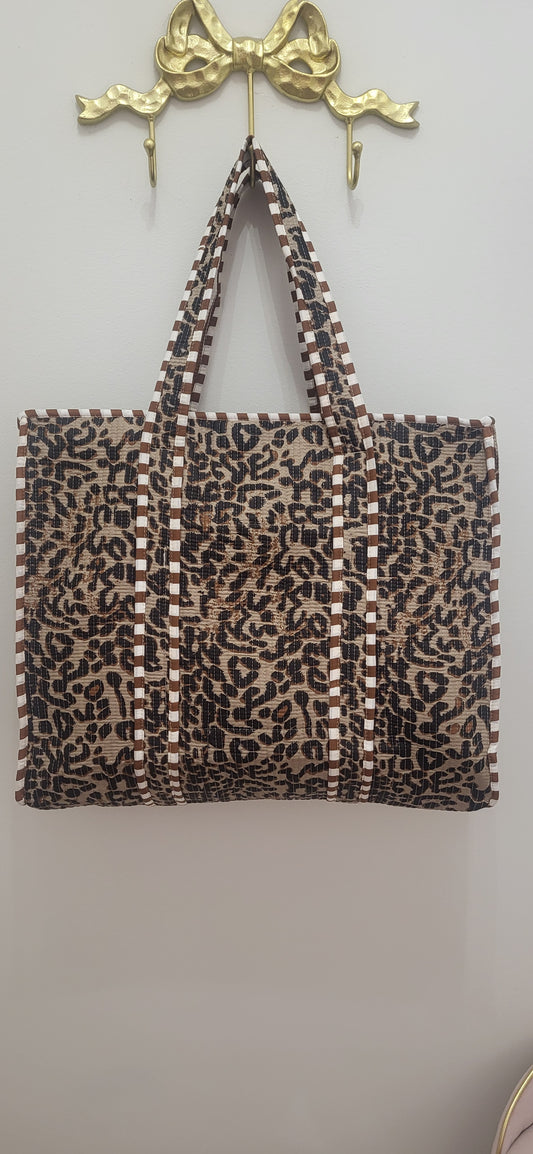 Wild Thing Leopard Print Tote Bag