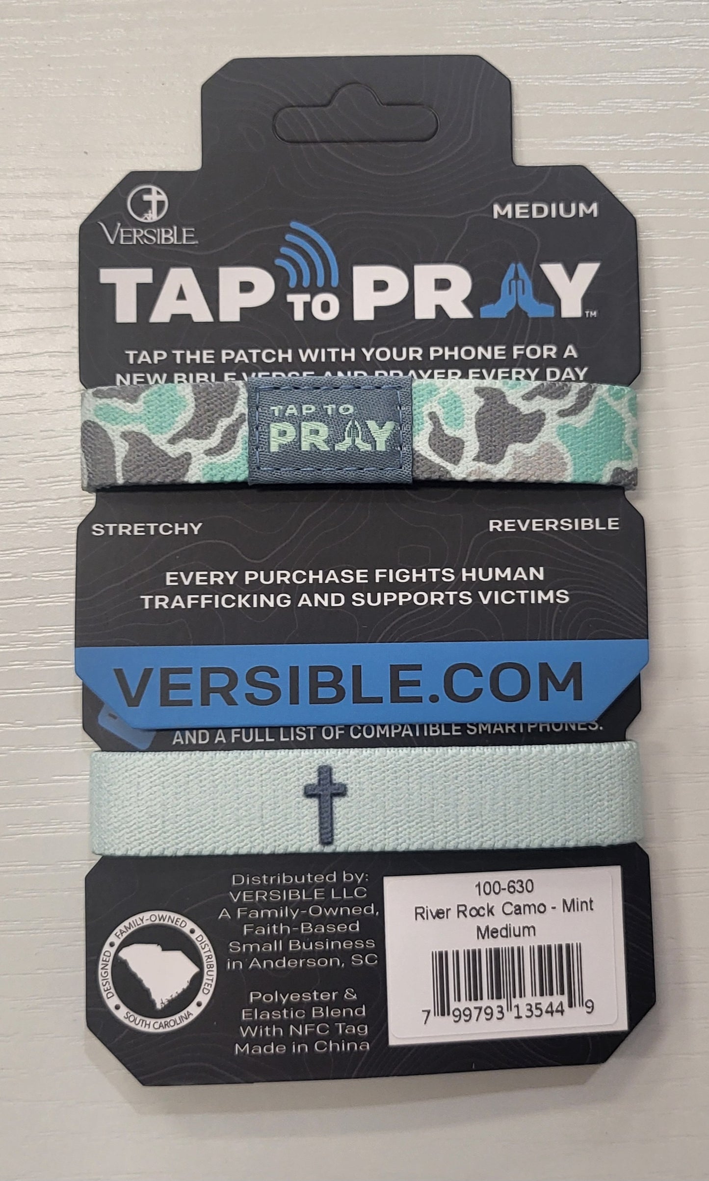 River rock camo tap to pray