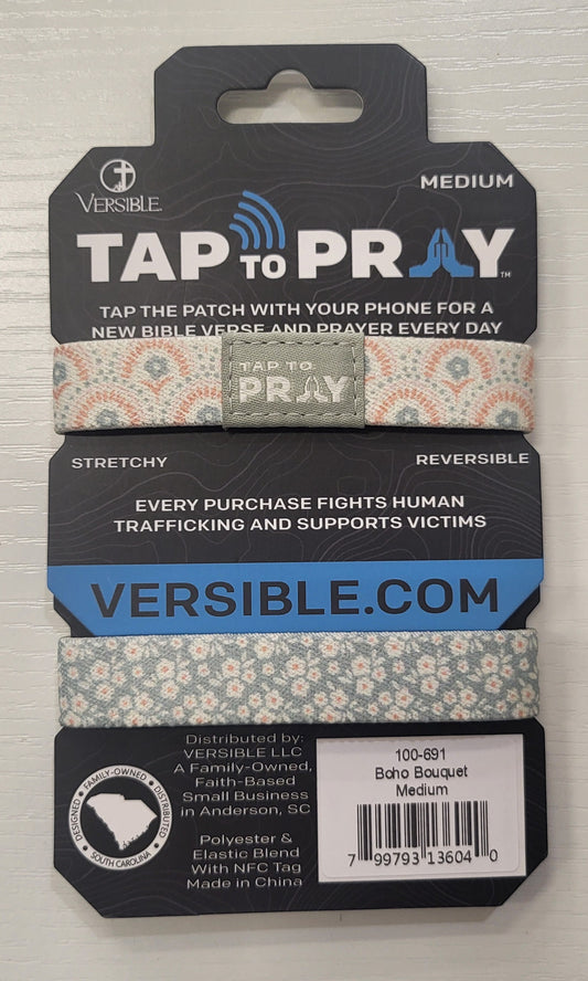 Boho bouquet tap to pray