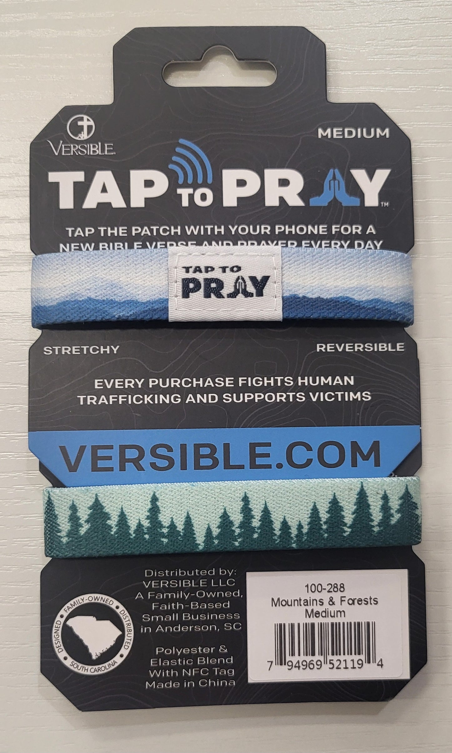 Mountains and forest tap to pray