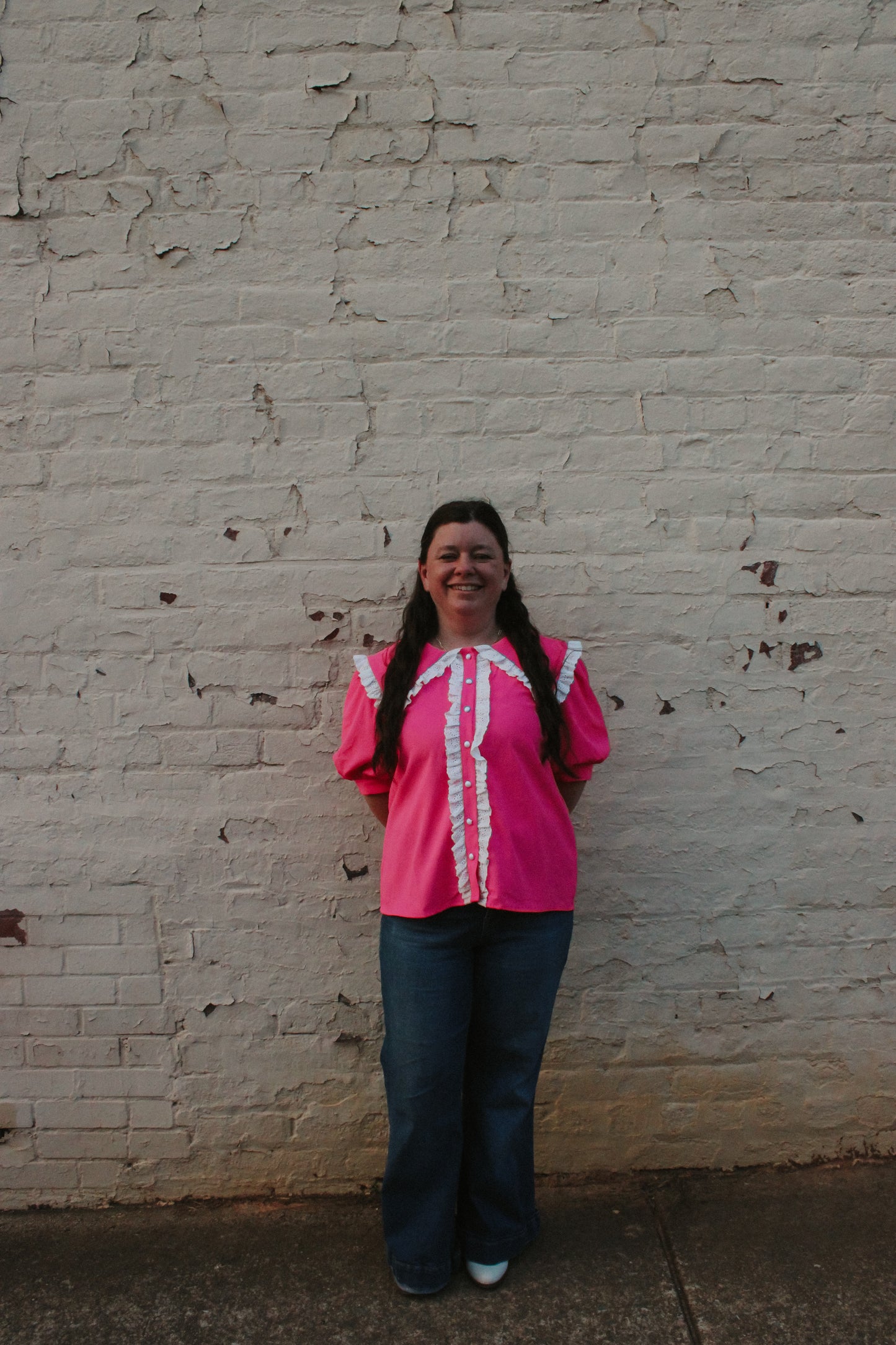 Hot Pink Victorian LACE top