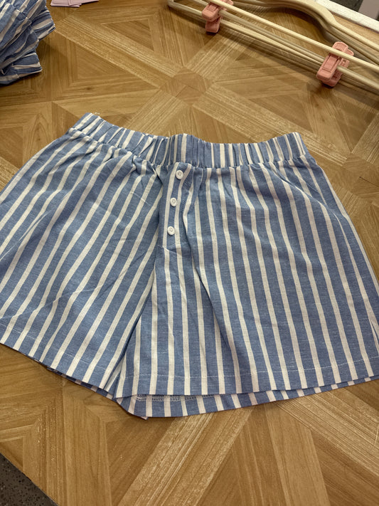 Blue and White Boxer Shorts
