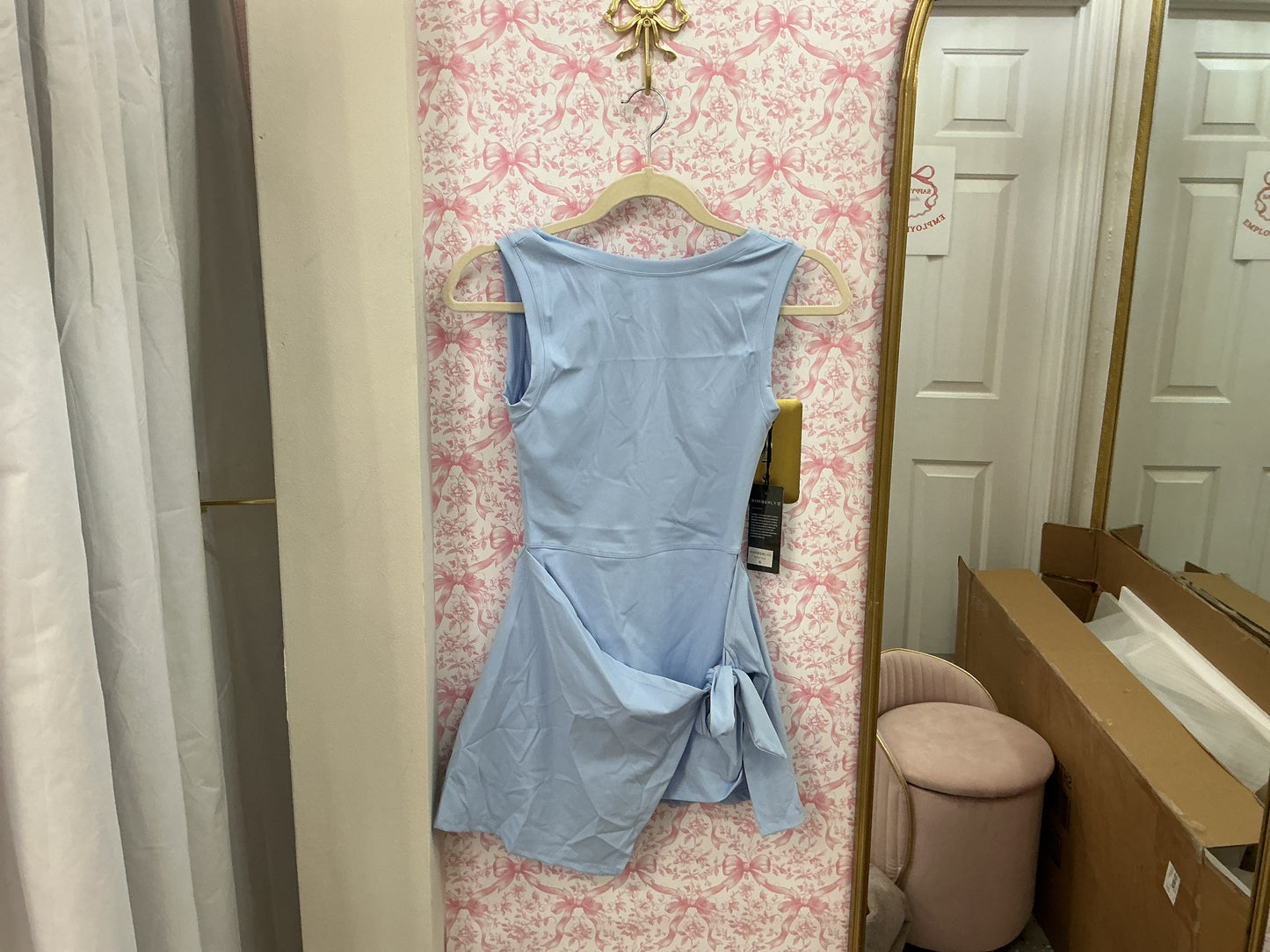 Light blue tie athletic dress