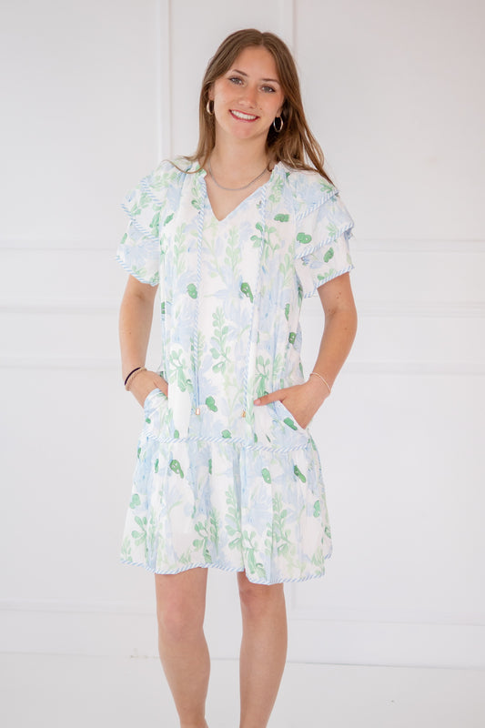 Floral contrasted mini