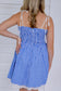 Blue gingham mini dress