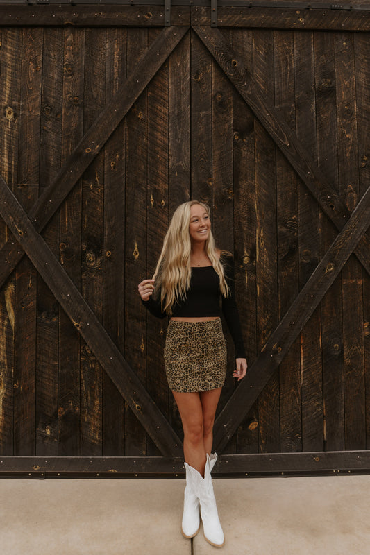 Leopard Mini SKIRT! Bow detail !