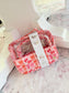Clearly Chic Cosmetic Bag Set - Blushing Bows