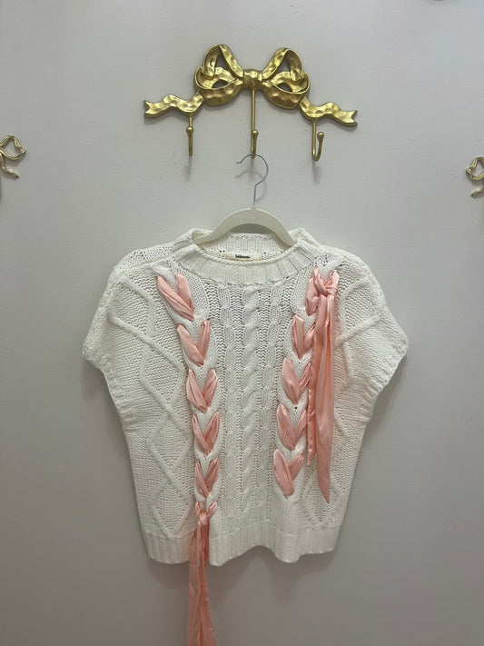 Cream Bow Tie Top