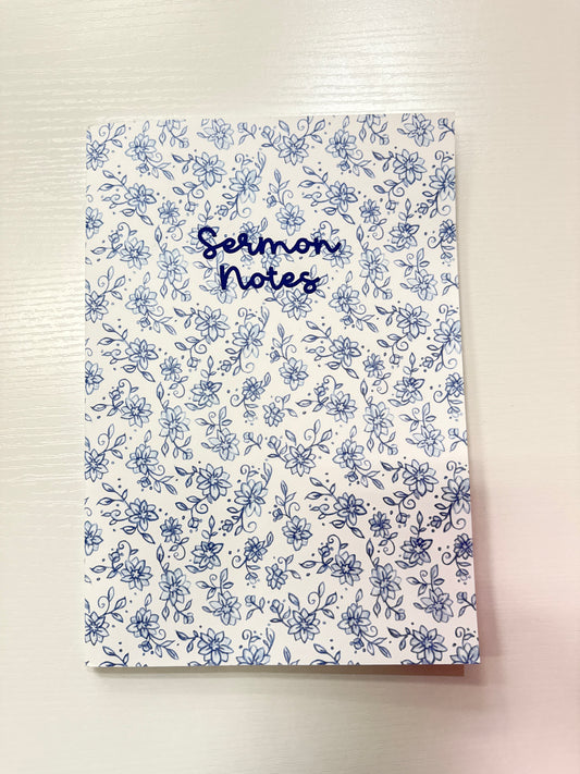 Sermon Notes Blue floral !