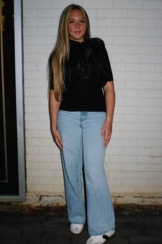 Black Shabby Chic top ￼