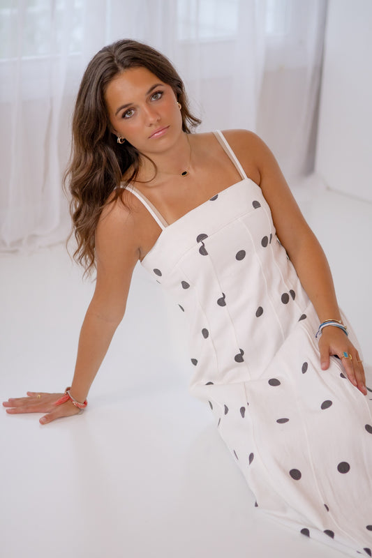 Denim dots maxi
