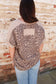 Cheetah v neck top