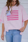 American flag patchwork tee