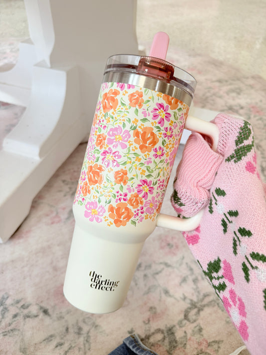 40 oz Lifestyle Flip Straw Tumbler - Secret Garden