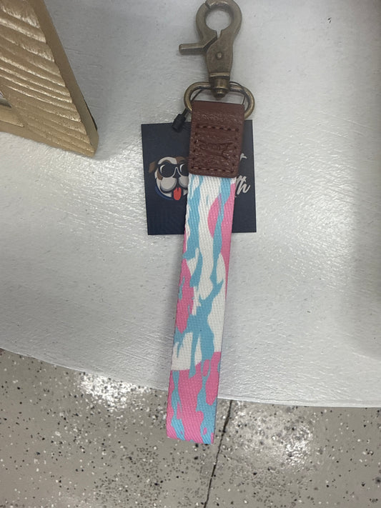 Cotton candy wrist lanyard