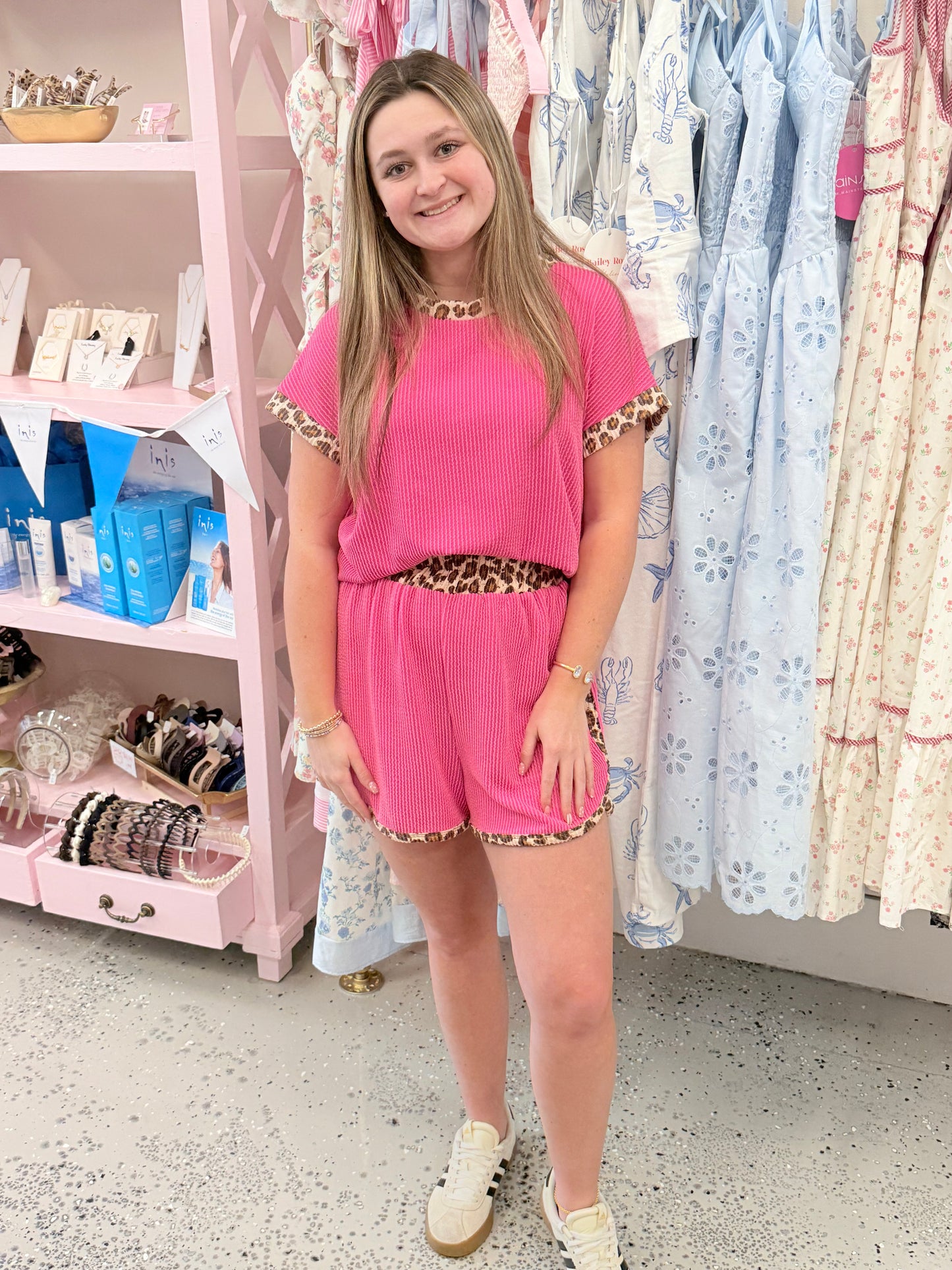 Hot Pink Cheetah set ￼